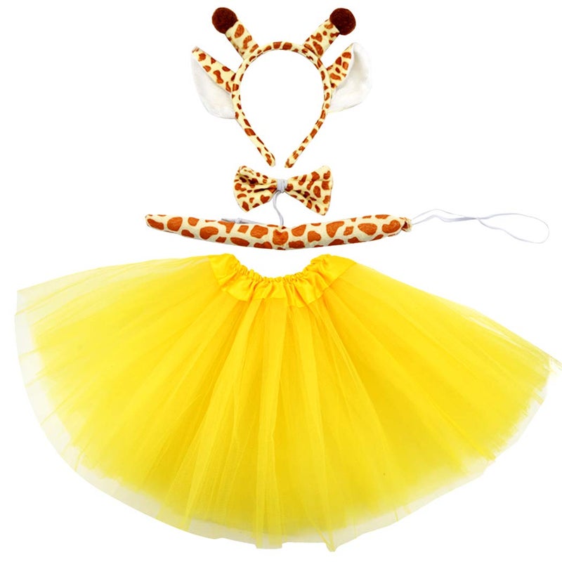 Marrywindix Yellow Giraffe Costume Tutu Set Animal Fancy Dress Costume Kit Halloween Party Dress Up Accessories - Image 1